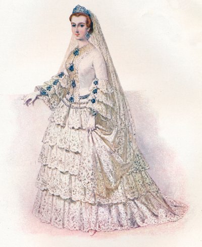 Keiserinne Eugenie i sin brudekjole, 1853, 1902 av Edmund Thomas Parris