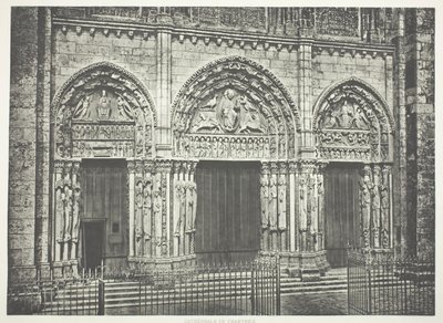 Hovedportalen, Chartres-katedralen av Édouard Baldus