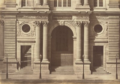 Første etasje i Pavillon Turgot, Louvre, Paris av Édouard Baldus