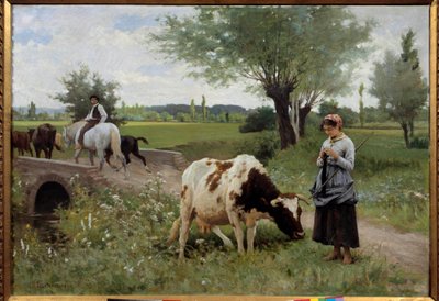 Den godt bevoktede treneren Maleri av Edouard Debat Ponsan (1847-1913) 1890 Søn. 0,82x1,28 m Pau, Museum of Fine Arts av Edouard Debat Ponsan