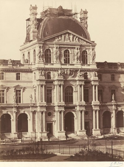 Utsikt over Louvre av Edouard Denis Baldus