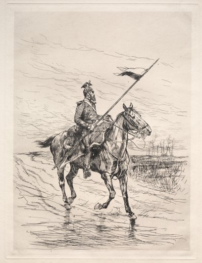 En Uhlan. av Jean Baptiste Edouard Detaille