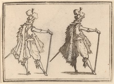 Gentleman med Cane av Edouard Eckman after Jacques Callot