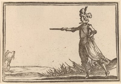 Militær sjef til fots av Edouard Eckman after Jacques Callot