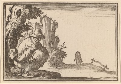 Bonde avføring av Edouard Eckman after Jacques Callot