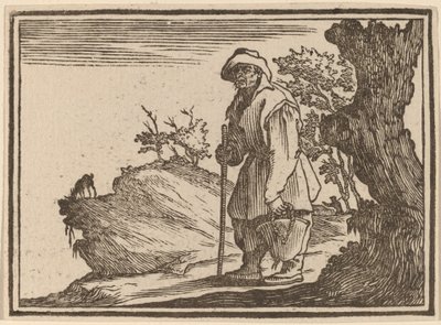 Bonde med sekk av Edouard Eckman after Jacques Callot