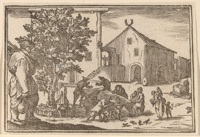 Taverna av Edouard Eckman after Jacques Callot
