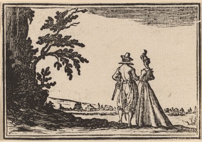Promenaden av Edouard Eckman after Jacques Callot