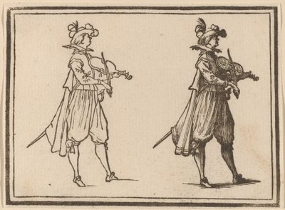 Fiolinist av Edouard Eckman after Jacques Callot