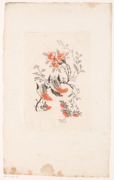 Ulike fantasiebloemen Ideale blomster (serietittel) av Edouard Gautier Dagoty