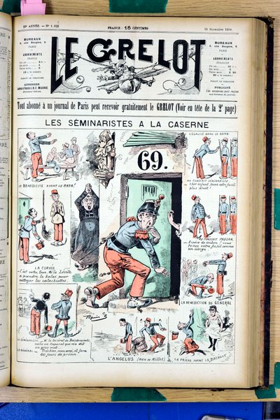Omslag til "" Le Grelot"", nummer 1025, Satirical in Colors av Edouard Guillaumin Pepin
