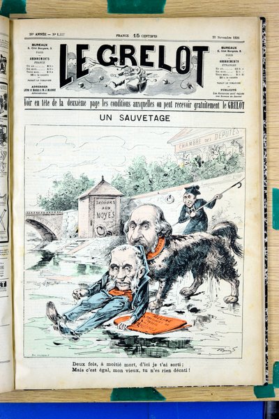 Omslag til "" Le Grelot"", nummer 1337, Satirical in Colors av Edouard Guillaumin Pepin