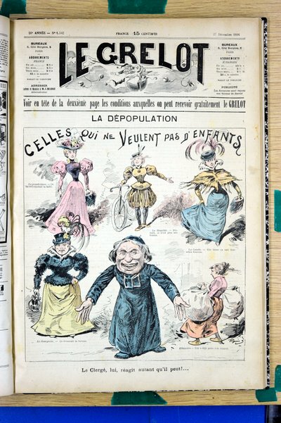 Omslag til "" Le Grelot"", nummer 1342, Satirical in Colors av Edouard Guillaumin Pepin