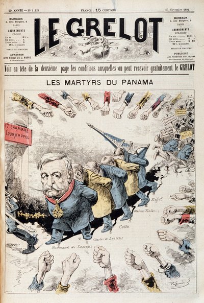 The Martyrs of Panama av Pépin - Couv. "" The Grelot """ av 27. november av Edouard Guillaumin Pepin