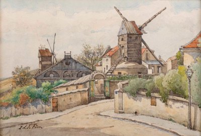 Moulin de la Galette, ca. 1895. av Edouard Lefèvre