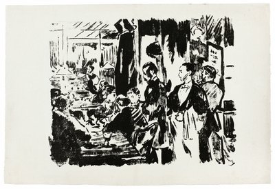 På kaféen (upublisert tallerken) av Édouard Manet