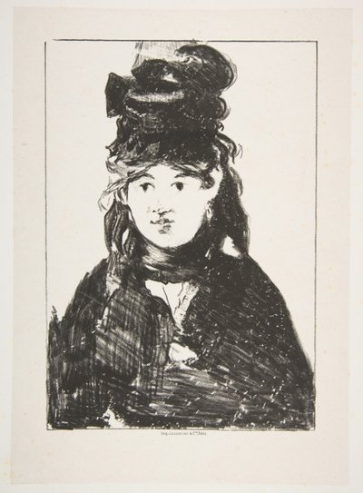 Berthe Morisot i svart, 1872-74. av Édouard Manet