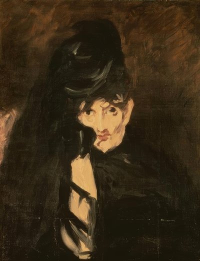 Berthe Morisot i sørgehatt med langt slør av Édouard Manet