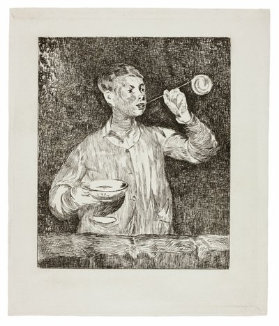 Gutt som blåser såpebobler av Édouard Manet