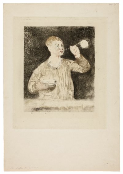 Gutt som blåser såpebobler av Édouard Manet