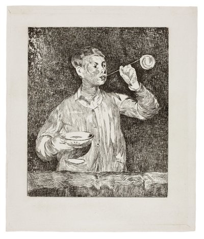 Gutt som blåser såpebobler av Édouard Manet