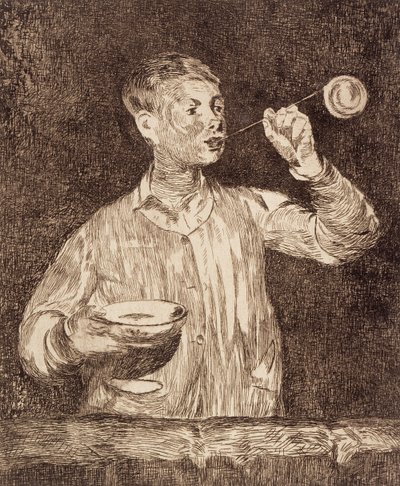Gutt som blåser såpebobler av Édouard Manet