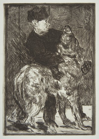 Gutt og hund, 1862. av Édouard Manet