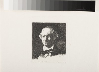 Charles Baudelaire, Full Face III av Édouard Manet