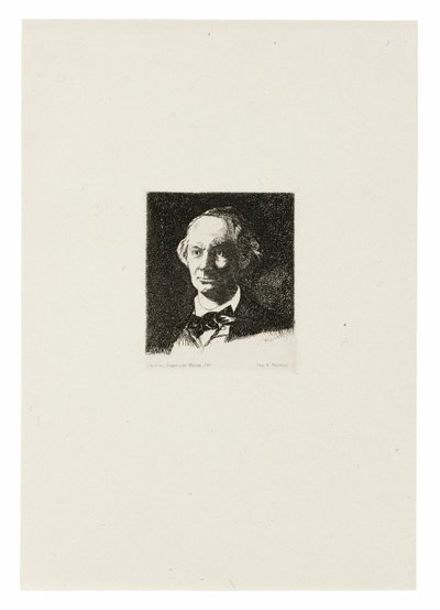 Charles Baudelaire, Full Face III av Édouard Manet
