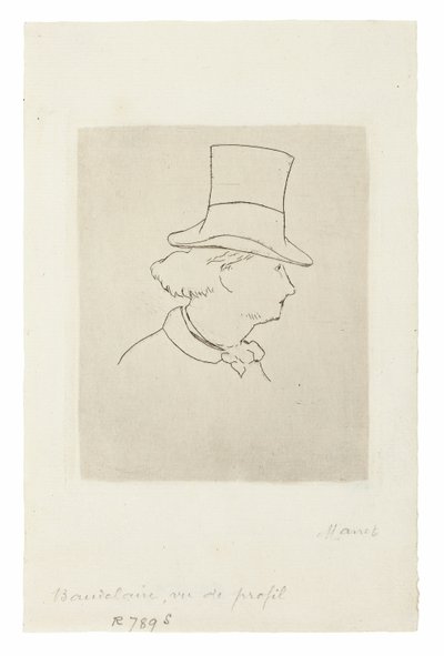 Charles Baudelaire, I profil II av Édouard Manet