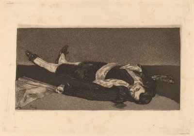 Dead Toreador Bullfighter mort, 1868. av Édouard Manet
