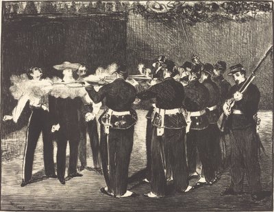 Maximilians død ved Queretaro L'execution de Maximilien, 1867. av Édouard Manet