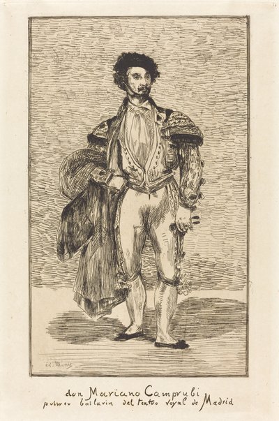 Don Mariano Camprubi (Danseren) av Édouard Manet