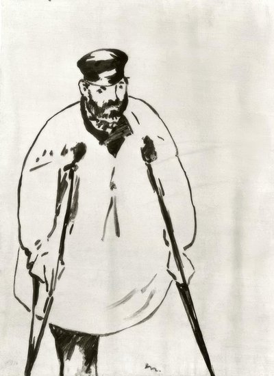 En mann på krykker av Édouard Manet