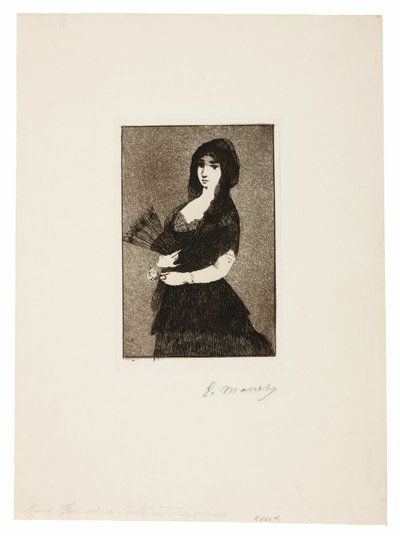 Eksotisk blomst (kvinne i en mantilla) av Édouard Manet