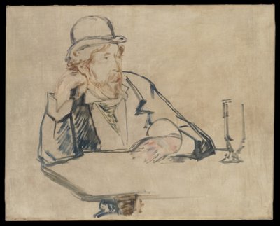 George Moore (1852-1933) på kafé av Édouard Manet