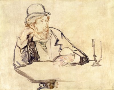 George Moore 1852-1933 på kafeen, 1878 eller 1879 av Édouard Manet