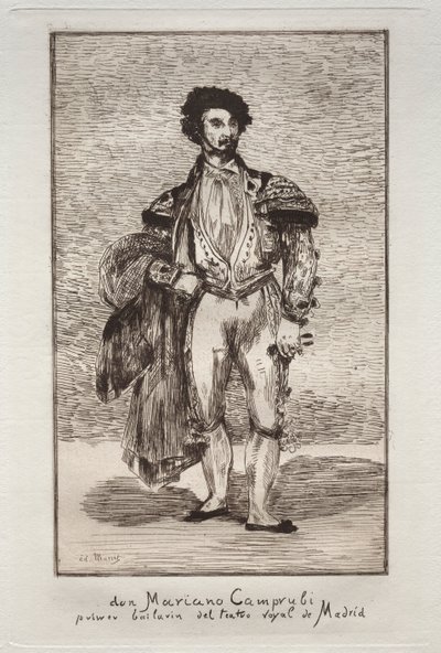 Danseren Don Mariano Camprubi. av Édouard Manet