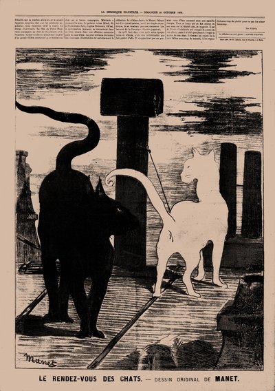 The Meeting of the Cats, 1869. av Édouard Manet