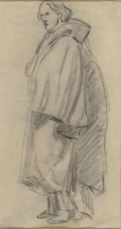 Mann med kappe [verso] av Édouard Manet