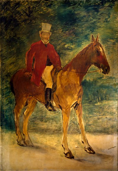 Monsieur Arnaud et hestemaleri av Edouard Manet (1832-1883) 1875 Mål 154x225 cm Milano, Galleria dArte Moderna av Édouard Manet