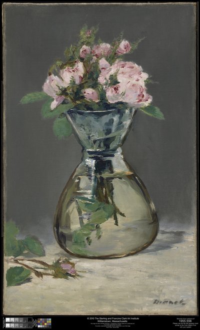 Moseroser i en vase av Édouard Manet