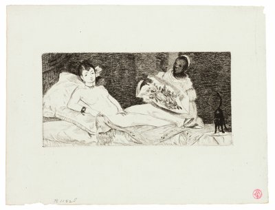 Olympia (publisert plate) av Édouard Manet