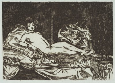 Olympia stor tallerken, januar-mai 1867. av Édouard Manet