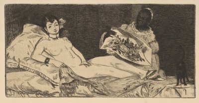 Olympia liten tallerken, 1867. av Édouard Manet