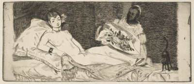 Olympia liten tallerken, 1867. av Édouard Manet