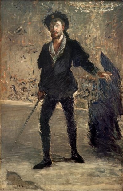 Portrett av Faure i rollen som Hamlet av Édouard Manet