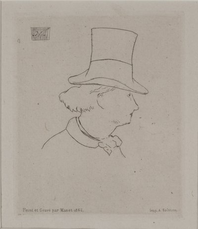 Portrett av Baudelaire av Édouard Manet