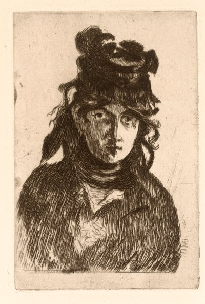 Portrett av Berthe Morisot. av Édouard Manet