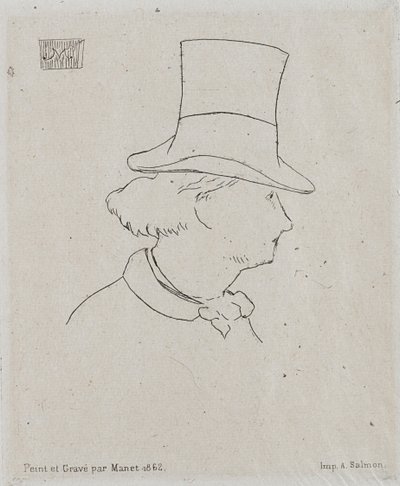 Portrett av Charles Baudelaire 1821-1867. av Édouard Manet
